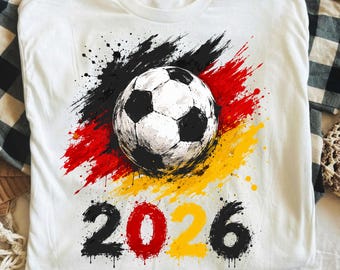 Germany Soccer 2026 PNG, German Football Fan Design, Soccer Ball Graphic, Deutschland Sports Digital Download