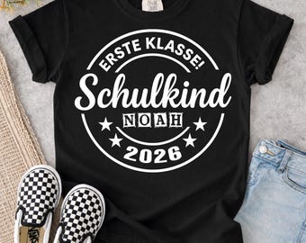 Schulkind 2026 Mit Name PNG SVG, Erste Klasse Datei, Personalisierte Einschulung, Schulanfang Kinder Design
