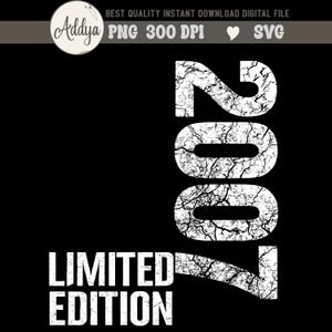May include: Black digital design with the text "2002" in a distressed, cracked white font, and the words "LIMITED EDITION" below. The design includes a circular logo with the name "Addya" and text that reads "BEST QUALITY INSTANT DOWNLOAD DIGITAL FILE PNG 300 DPI SVG".