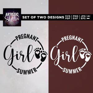 Pregnant Girl Summer Svg, Pregnant Girl Svg, Cricut, sublimation, Pregnancy Announcement Shirt, Baby Reveal Tshirt, New Mom To Be Gift