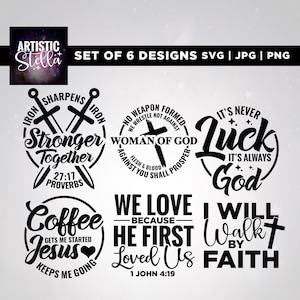 Faith-Based Christian SVG Bundle, Christian Bundle SVG, Inspiring Christian Shirt Designs, cricut, sublimation, Christian svg, Faith Based