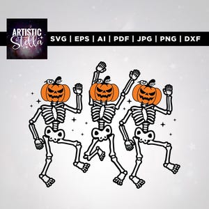 Dancing Skeleton Svg, Halloween Shirt Svg, Cricut, sublimation, Halloween Costume, Pumpkin Svg, Spooky Season Svg, Skeleton Pumpkin Svg