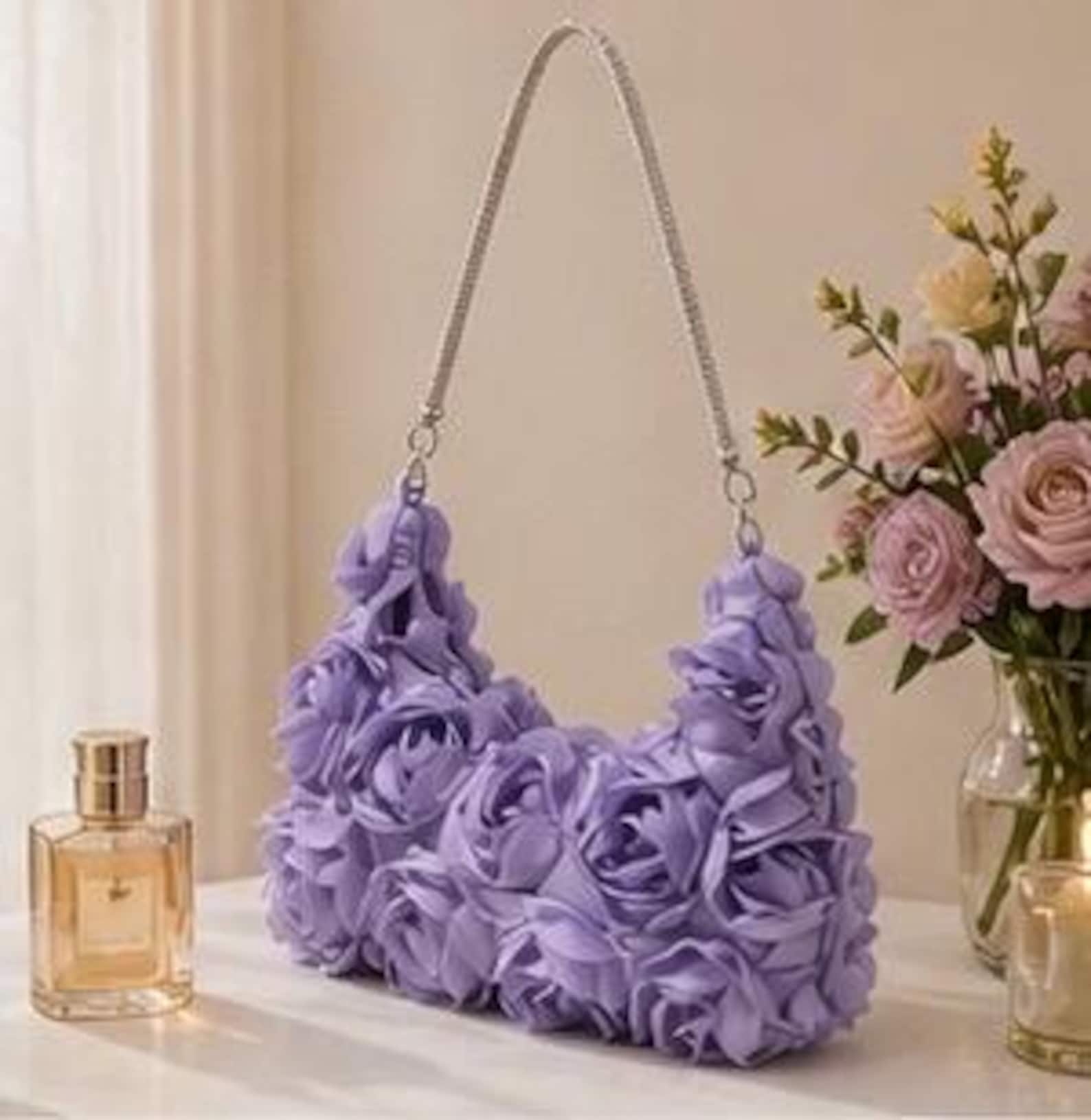 Purple clutches and evening bags - Dedire lavender wedding clutch