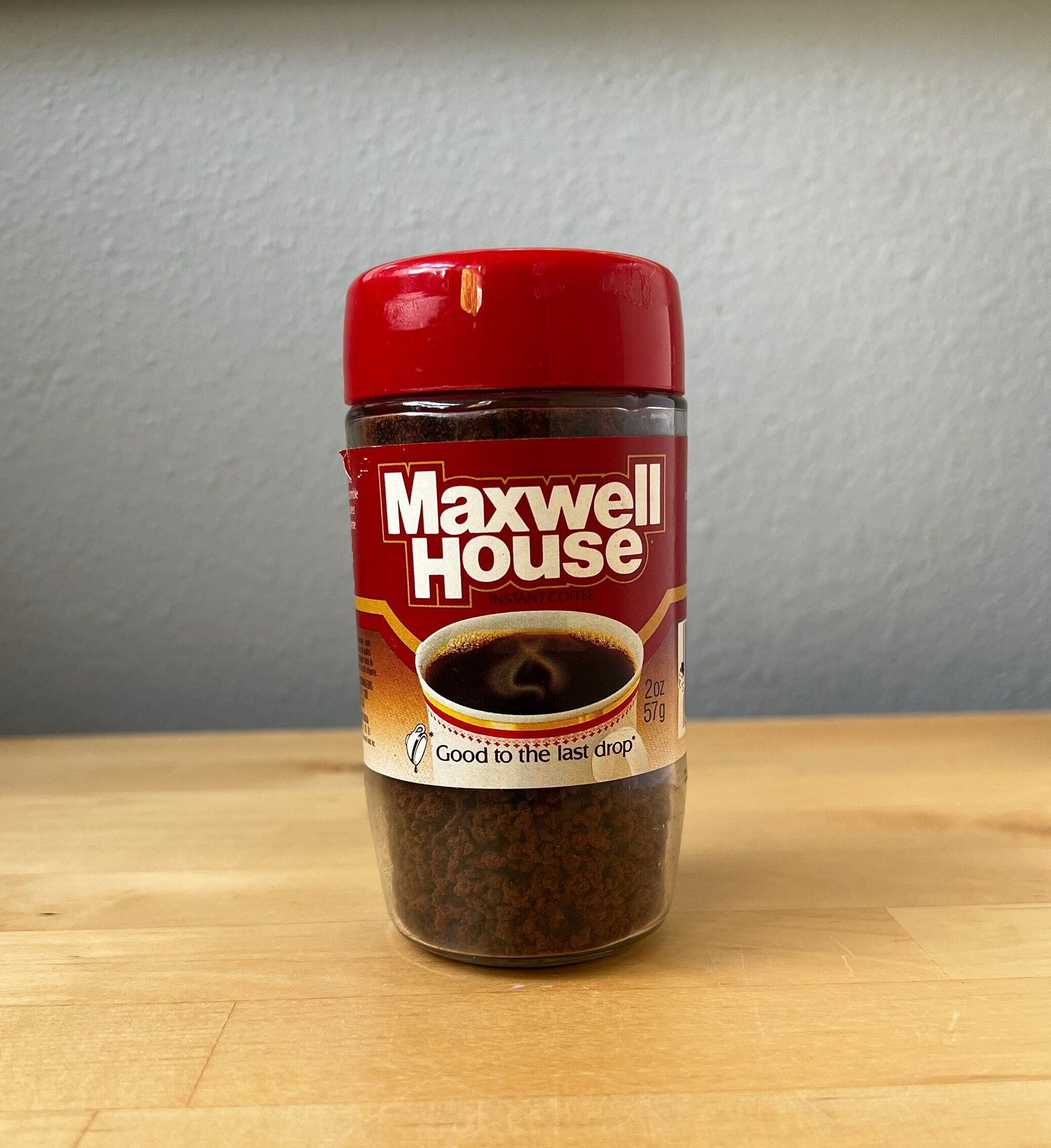 Vintage Glass Maxwell House Coffee 1lb Jar with Screw Top and