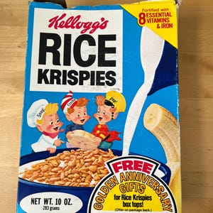 Vintage Rice Krispies Cereal Box - Etsy