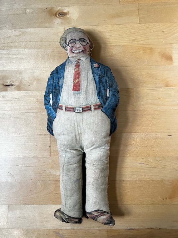 Harold Lloyd Lithograph Print Cloth Doll, Advertising