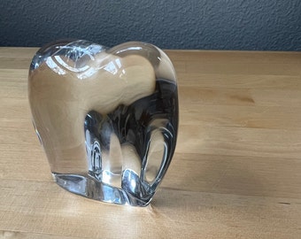 Baccarat Crystal Elephant, Small, Discontinued 1999, Collectible Sculpture, Made in France, As-is.