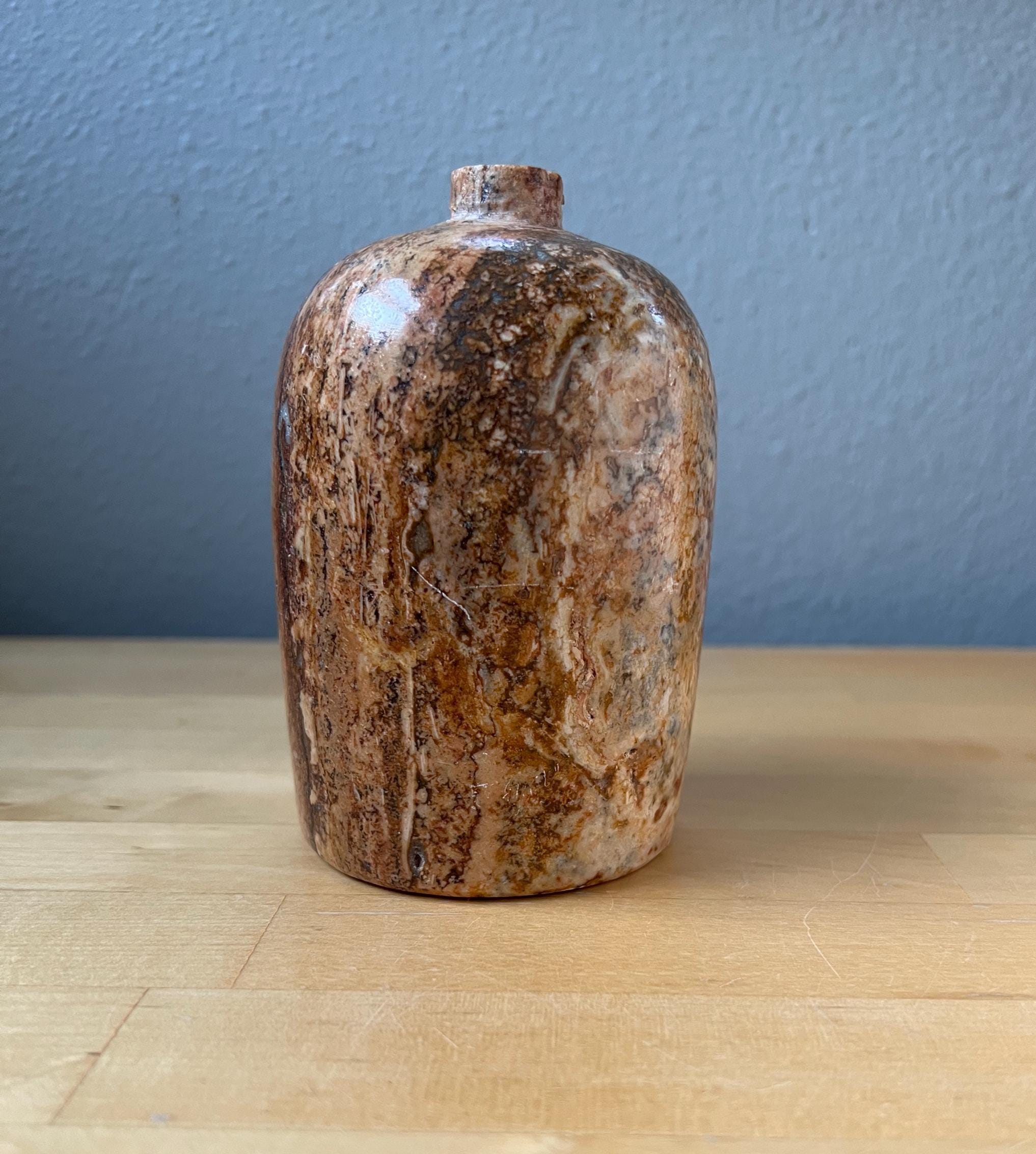 Vase de sol ou pot de jardinière cylindrique en marbre travertin - En vente sur France | travertin libanais, pot de fleur travertin