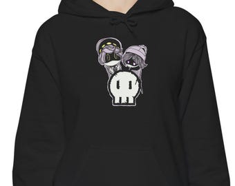 Murder Drones glitch robot design Hoodie | Animated sci-fi graphic sweatshirt
