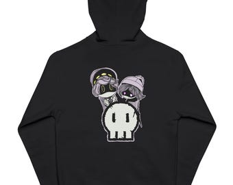 Murder Drones Artwork Hoodie | Glitch Robotic Skull Design