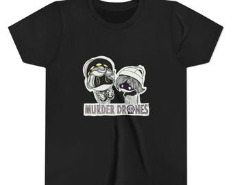 Murder Drones characters Youth Tee | Cartoon Aesthetic, Alien Robot Design