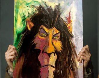 Scar Canvas Art, Lion King Villain, Disney Nostalgia
