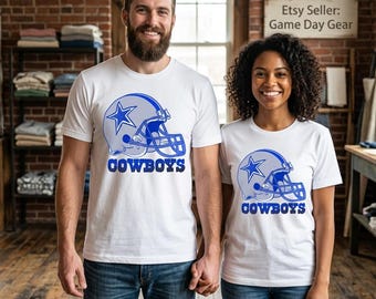 Cowboys Football Retro Helmet T-Shirt | Team Helmet Graphic Tee