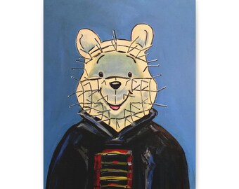 Winnie the Pooh Pin Head Canvas | Matte Stretched Wall Art