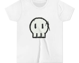 Murder Dronesl Graphic Youth Tee | Kids Skull Shirt, Punk Skull Illustration