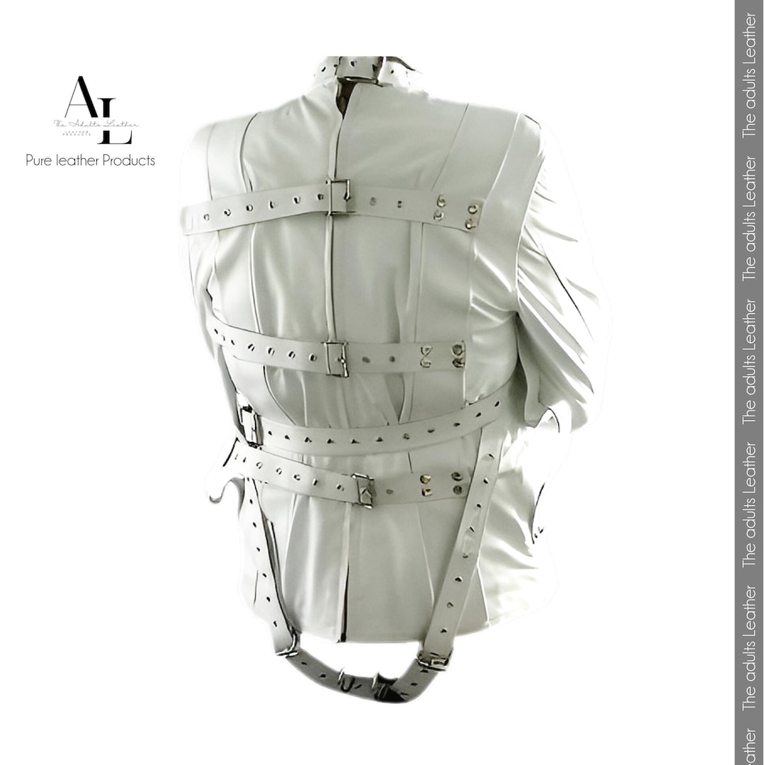 Restraint Jacket White Leather Straitjacket – Heavy Duty BDSM Restraint Jacket - Etsy
