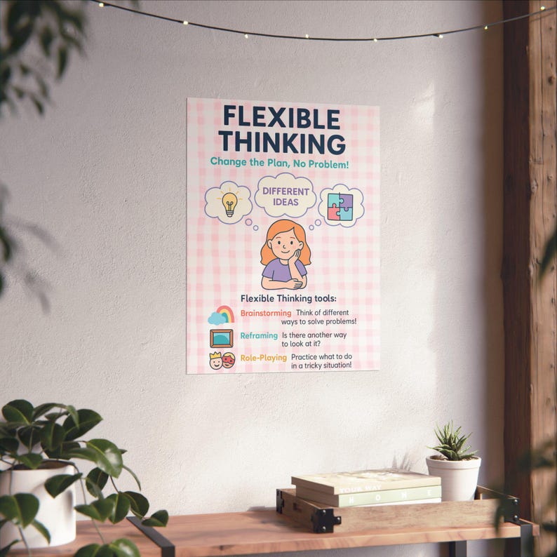 Póster de funcionamiento ejecutivo para profesores de primaria, terapeutas y aulas de educación especial, decoración de oficinas de terapeutas y arte para el aula. imagen 3