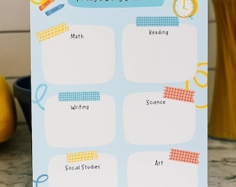 Pastel Homeschool Tagesablauf zum Ausdrucken: Elementarplaner (PDF-Download