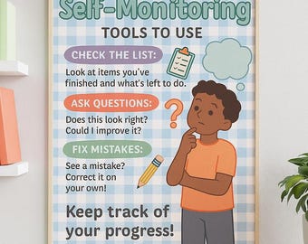 Executive Functioning Poster for Elementary School Teachers Therapist and Special Education Classrooms Therapist Office Decor Classroom Art