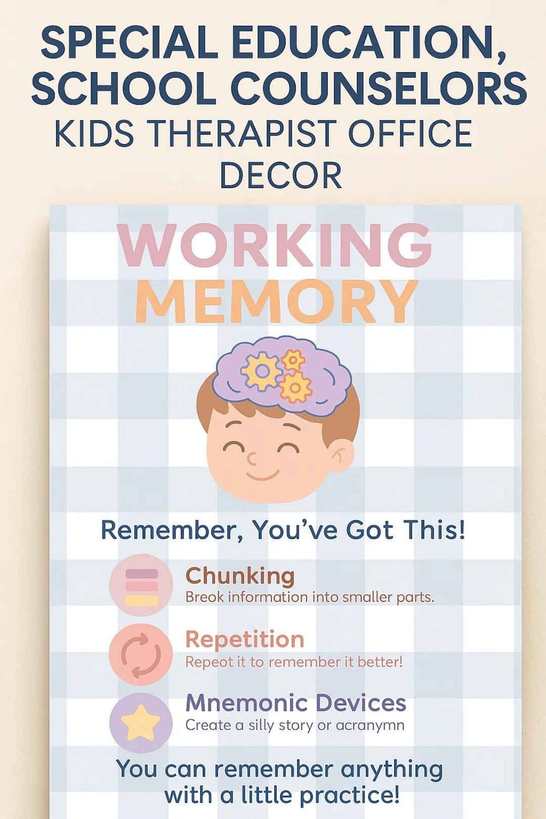 Executive Functioning Skills Poster for Teachers Counselors and ...