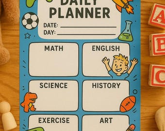 Jungen Homeschool Stundenplan: Elementar-Planer (PDF Download)