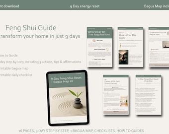 Feng Shui Home Reset Guide for Beginners | 9 Day Feng Shui PDF | Bagua Map Workbook