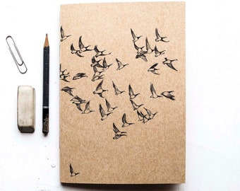 Sketchbook - Flying Geese, bird notebook, nature jotter