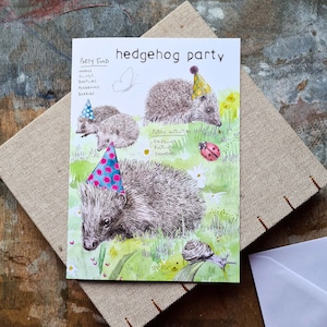 Verjaardagskaart - Egelfeest - uitnodigingen, kinderverjaardag, egels