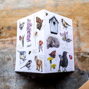 Dans le jardin - carte enveloppante - vierge à l'intérieur