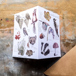 Woodland - carte enveloppante - vierge à l'intérieur