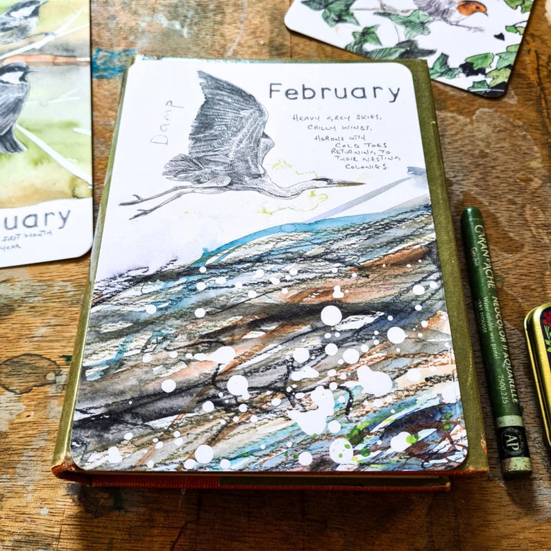 Postales de vida silvestre "Meses salvajes 2026": Año natural, sobres Kraft imagen 2