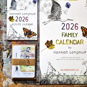 Postales de vida silvestre "Meses salvajes 2026": Año natural, sobres Kraft imagen 10