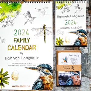 2024 Wild Months Postcards Pack Set of 12 one for each month wildlife postcards, wildlife prints, natural year image 10
