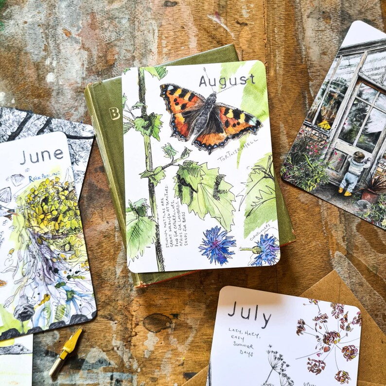 Postales de vida silvestre "Meses salvajes 2026": Año natural, sobres Kraft imagen 4