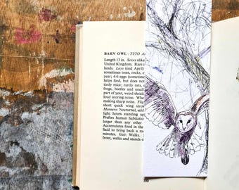 Bookmark - Old Owl Tree, barn owl