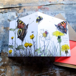 Weeds Card - Carte enveloppante A Garden for Wildlife, imprimé jardin d’été