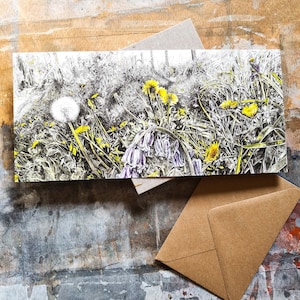 Woodland Wildblumen – Frühlings-Conzertina Karte – Zick-Zack-Faltung
