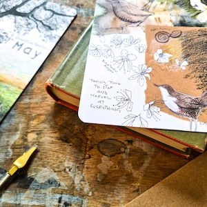 Postales de vida silvestre "Meses salvajes 2026": Año natural, sobres Kraft imagen 9