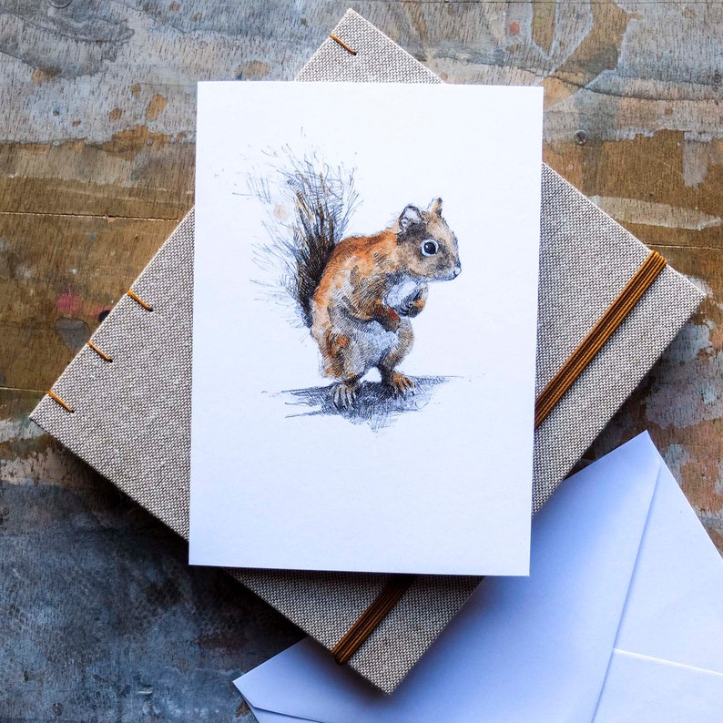 Blankokarte Eichhörnchen Eine Karte für den Winter Bild 1