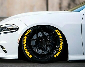 Continental Permanent Sticker Tire Stickers Tire Letters 1.25'' For All 4 Tires 8pcs