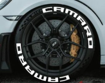 Camaro Permanent Sticker Tire Stickers Tire Letters 1.25'' For All 4 Tires 8pcs