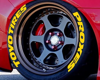 Toyo Tires Proxes Permanent Sticker Tire Stickers Tire Letters 1.25'' For All 4 Tires 8pcs