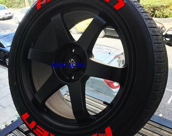 Pegatinas permanentes Falken para neumáticos, letras de 1,25" para los 4 neumáticos, 8 unidades