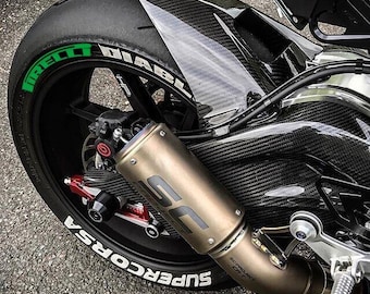 Diablo Supercorsa Motorcycle Accessories Permanent Sticker Tire Stickers Tire Letters 0.75'' For All Tires 8pcs