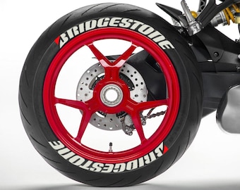 Bridgestone Motorcycle Accessories Permanent Sticker Tire Stickers Tire Letters 0.75'' For All Tires 8pcs
