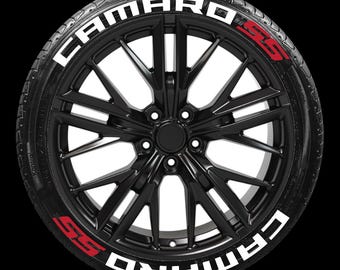 Camaro SS Permanent Sticker Tire Stickers Tire Letters 1.25'' For All 4 Tires 8pcs