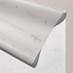 Anpassad silkespapper med logotyp, personliga A3-förpackningar, boutique-omslagsark