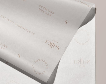 Custom Logo Tissue Paper, A3 Personalized Packaging, Boutique Wrapping Sheets