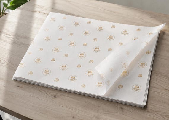 Custom Tissue Paper A3 , Personalized Packaging Paper with Logo, Boutique Wrapping Tissue Paper