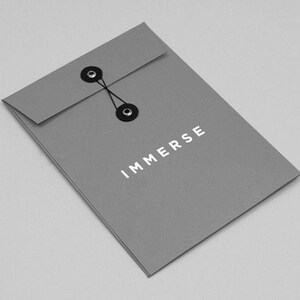 Custom String Tie Closure Envelope – Personalized Printed Button - String Envelope, Luxury Document & Gift Packaging - 297x210 - A4